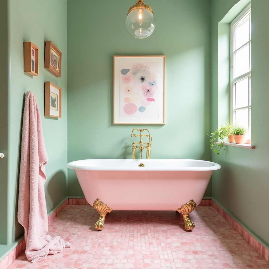 pink and green bathroom ideas 30