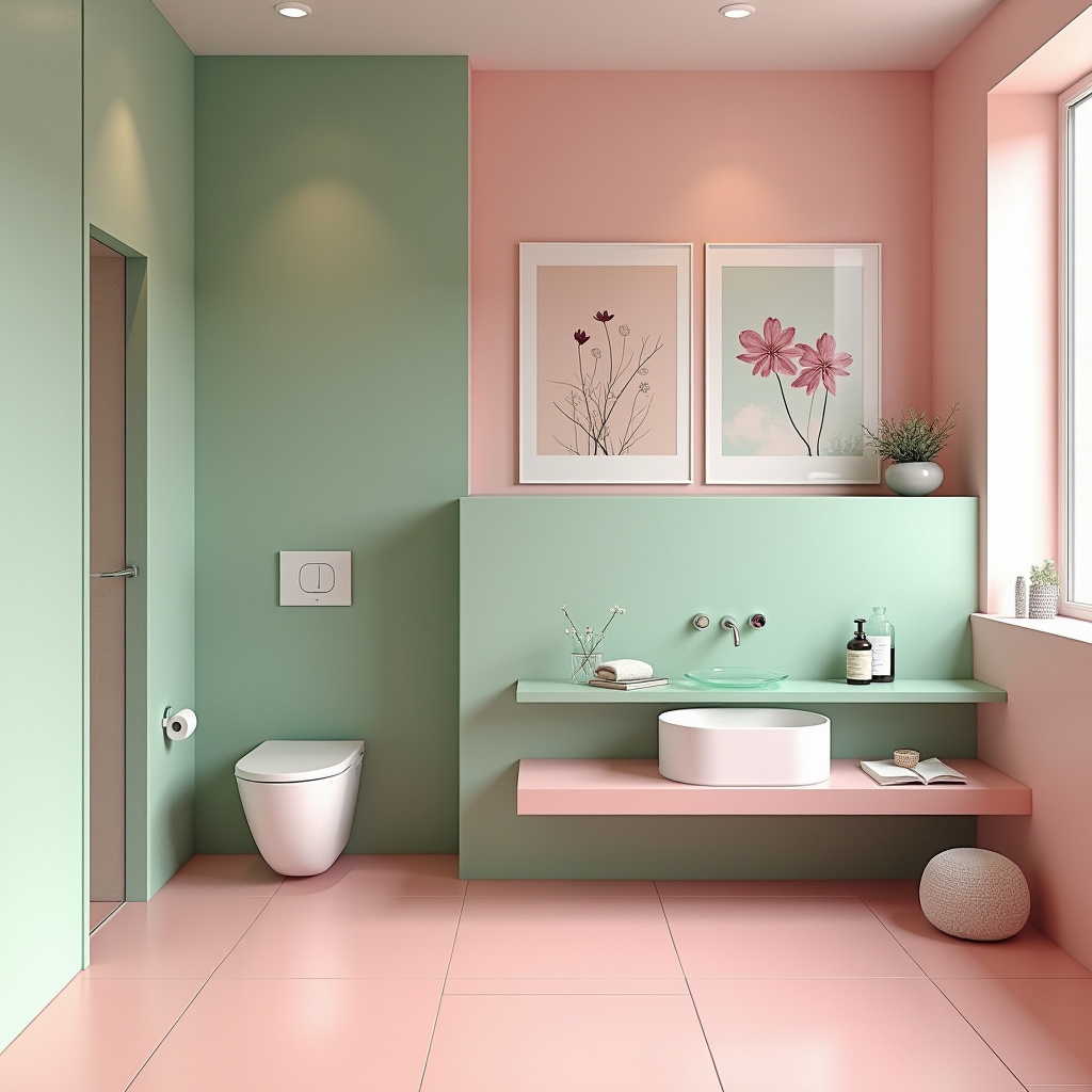 pink and green bathroom ideas 31