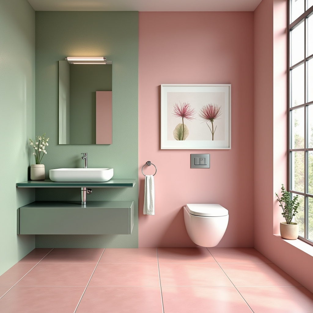 pink and green bathroom ideas 32