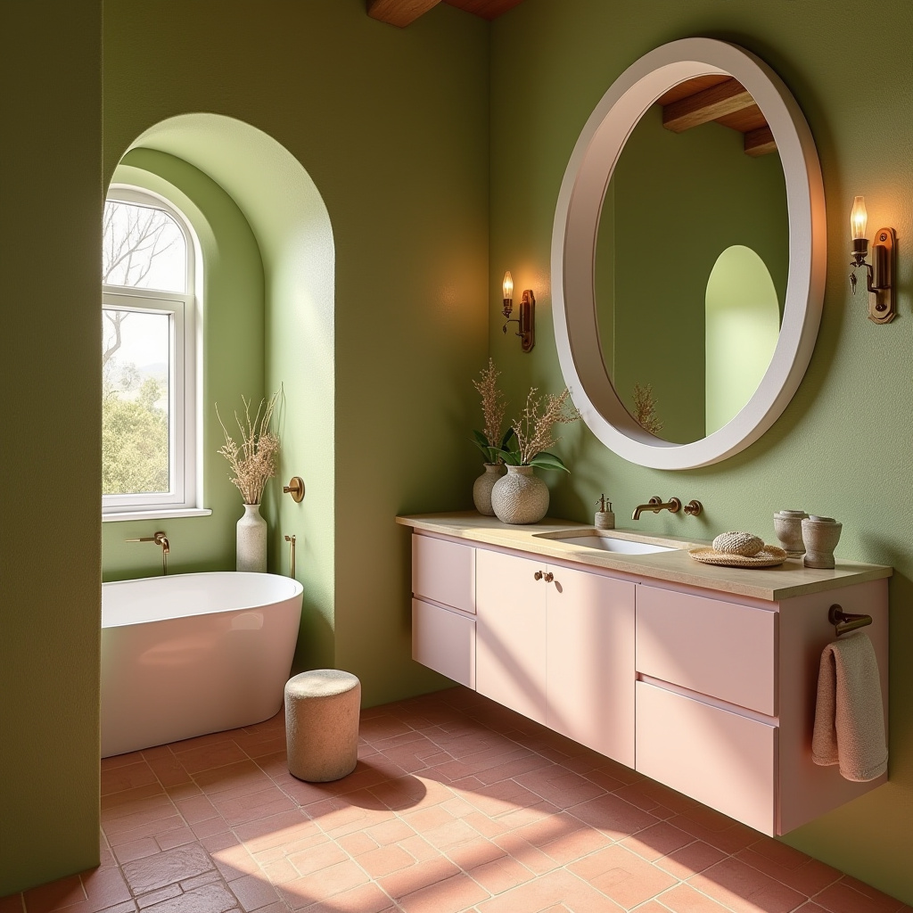 pink and green bathroom ideas 33