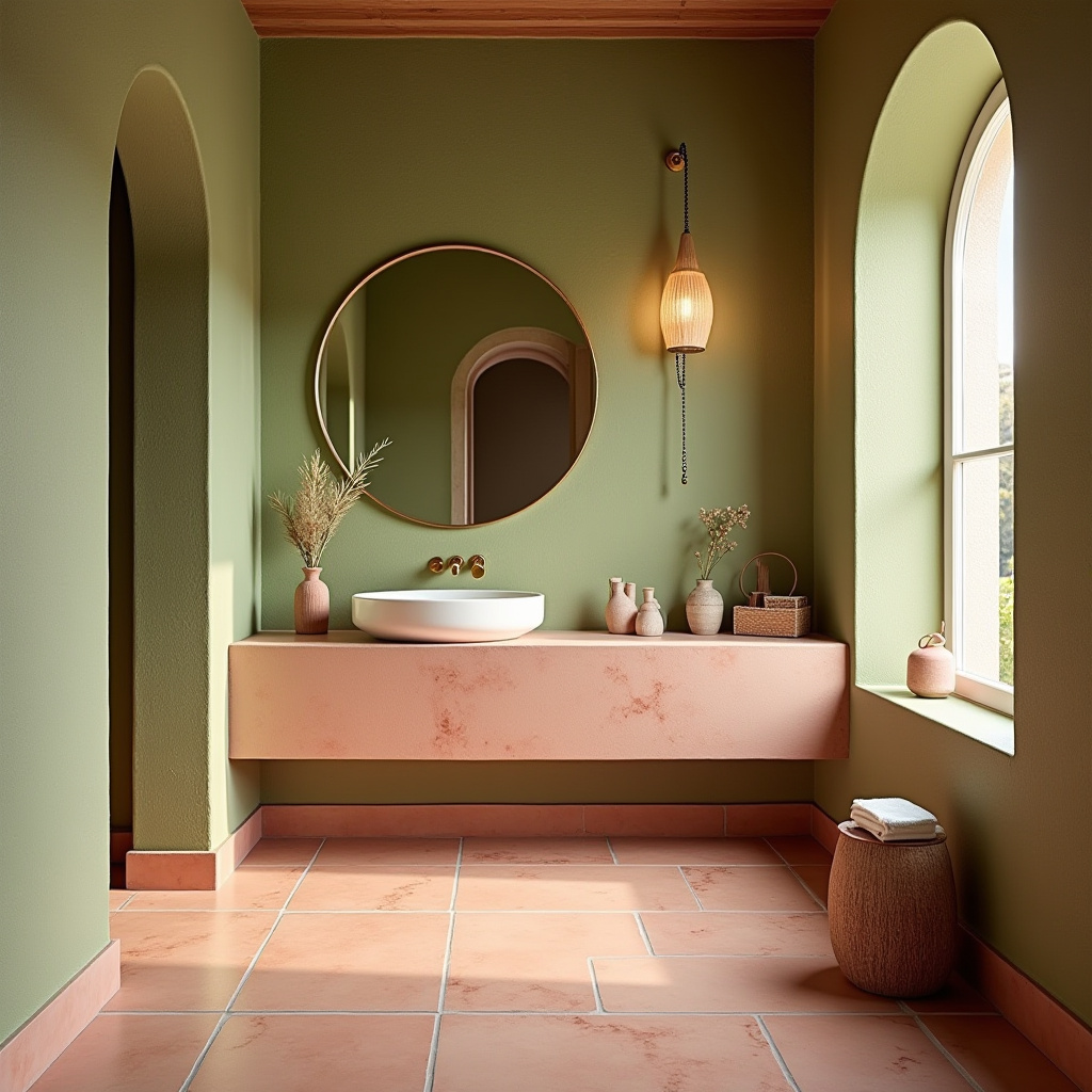 pink and green bathroom ideas 34