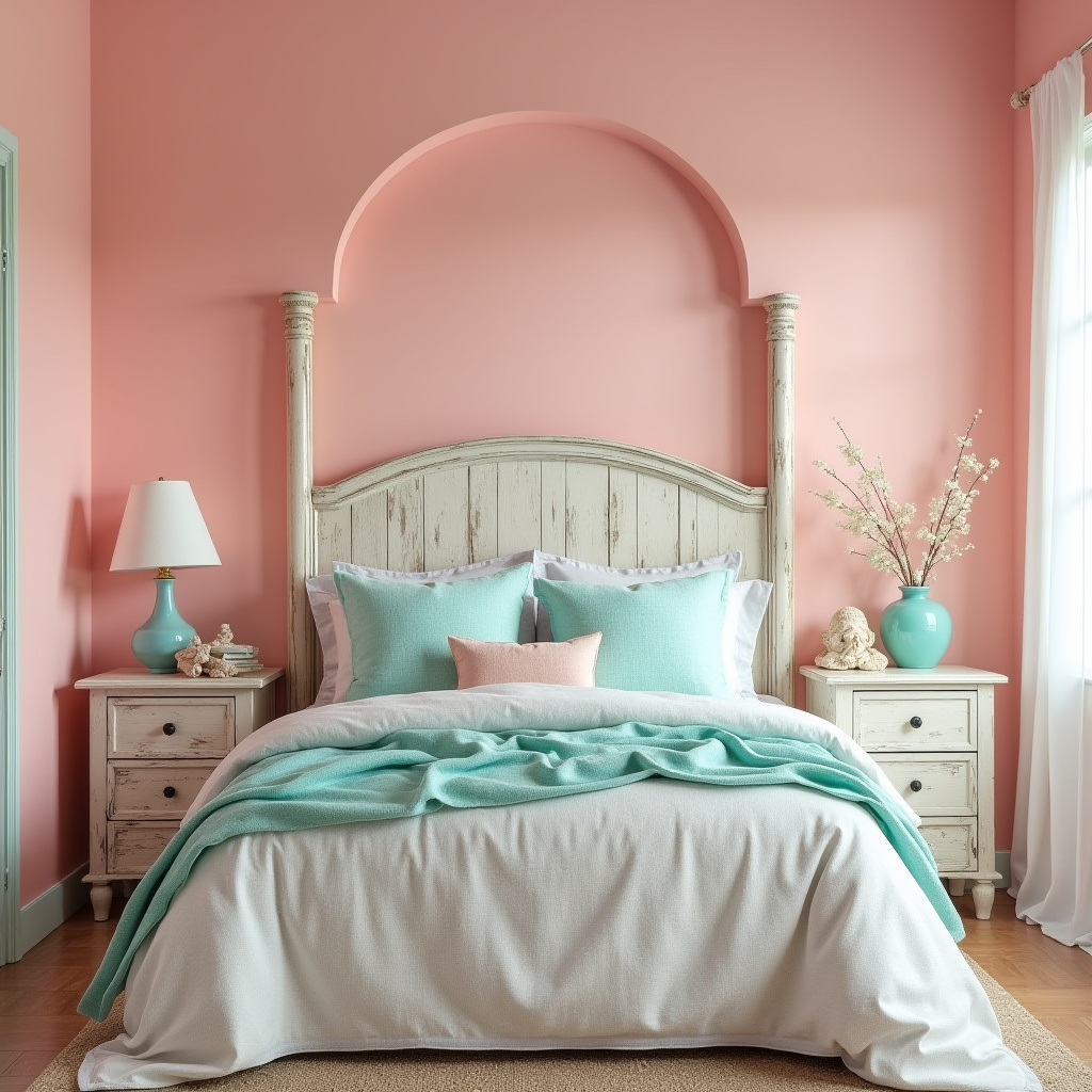 pink and turquoise bedroom 10