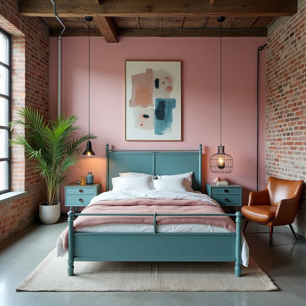 pink and turquoise bedroom 11