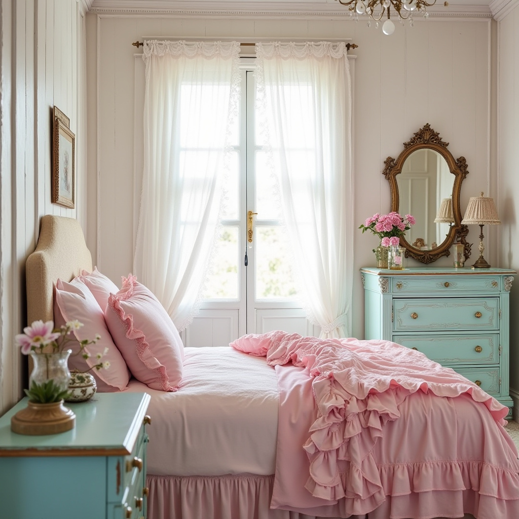 pink and turquoise bedroom 13