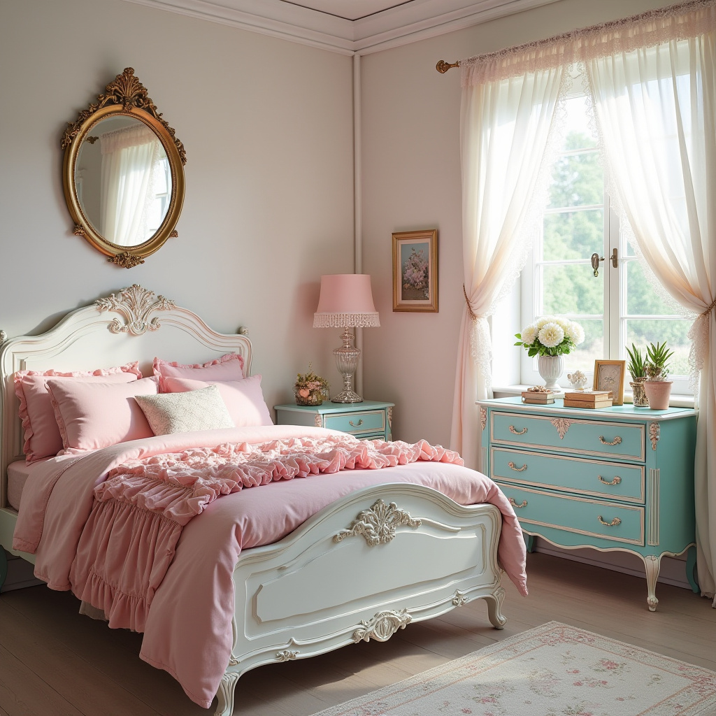 pink and turquoise bedroom 14