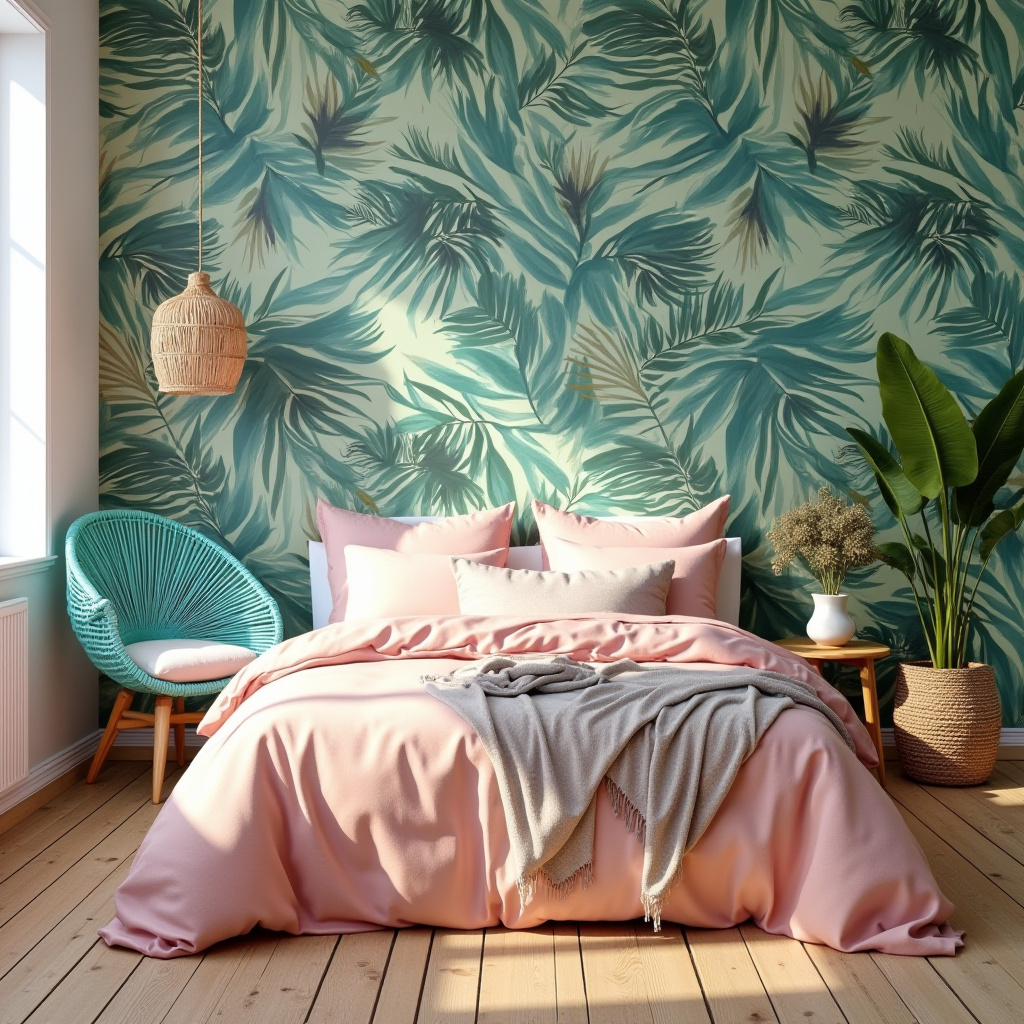 pink and turquoise bedroom 23