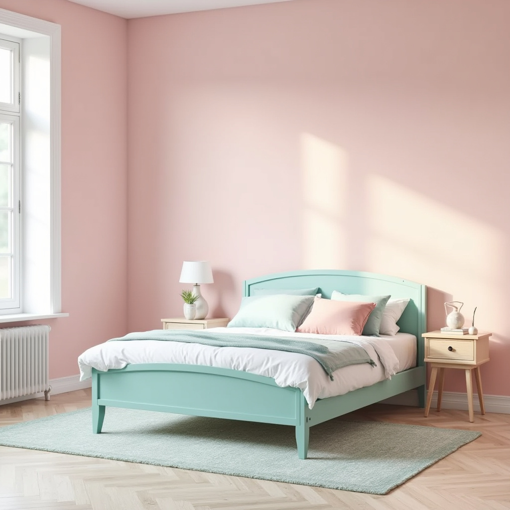 pink and turquoise bedroom 26