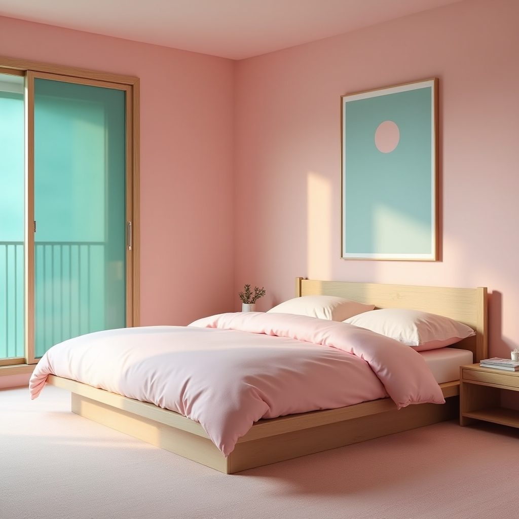 pink and turquoise bedroom 38