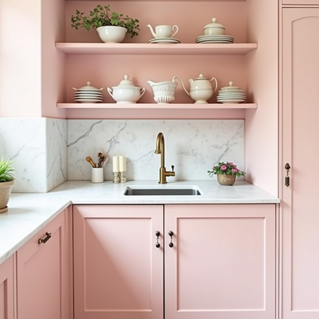 pink kitchen decor 29