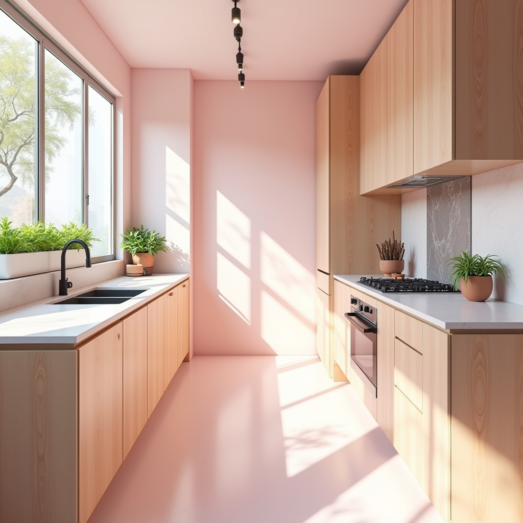 pink kitchen decor 33