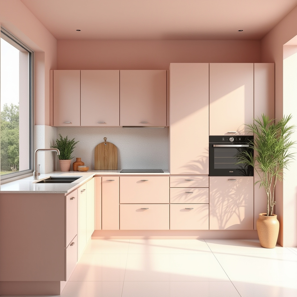 pink kitchen decor 34