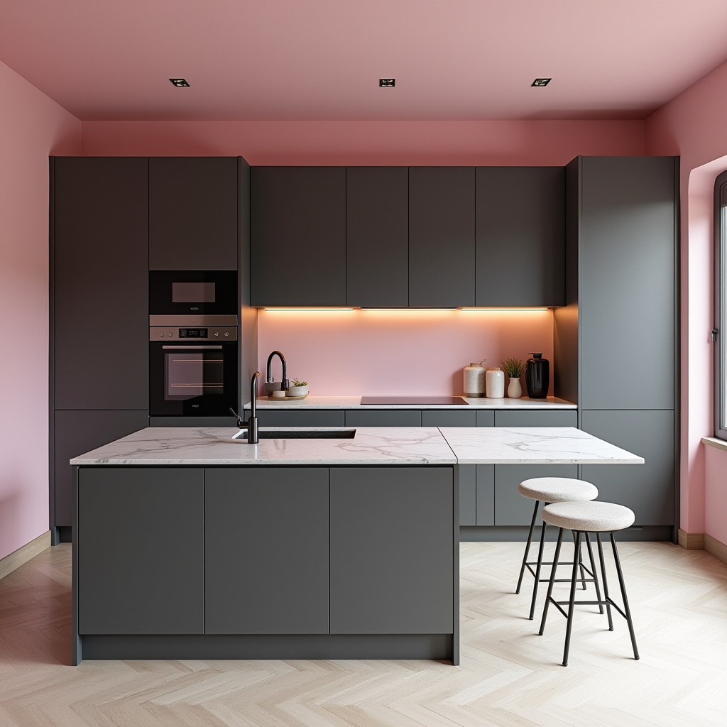 pink kitchen decor 38