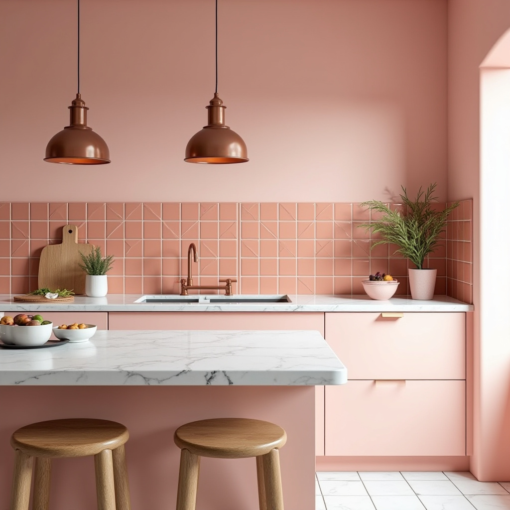 pink kitchen ideas 17
