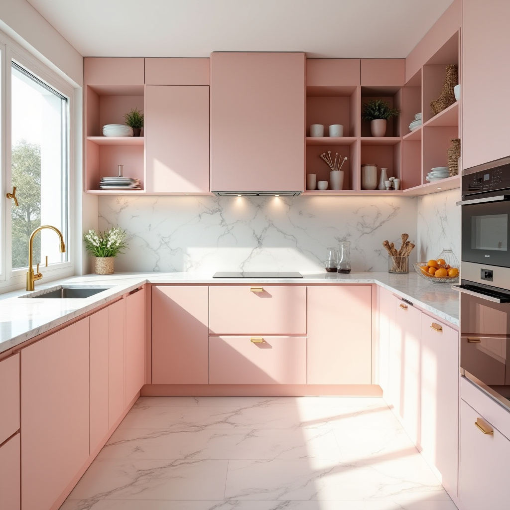 pink kitchen ideas 2