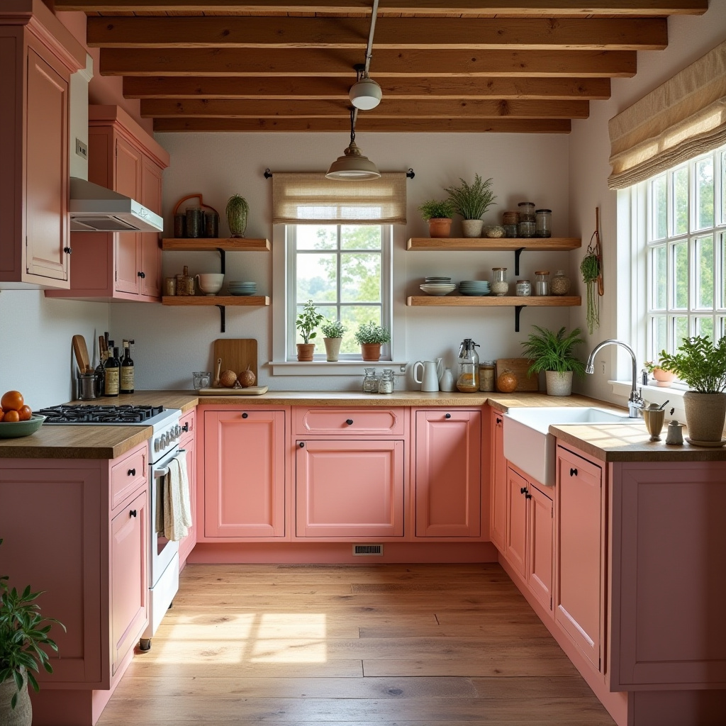 pink kitchen ideas 24