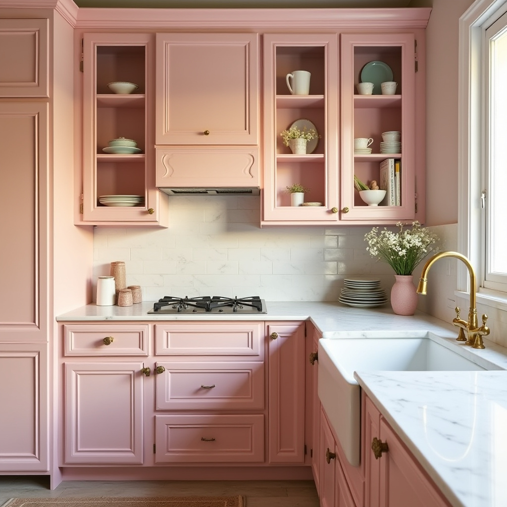 pink kitchen ideas 26