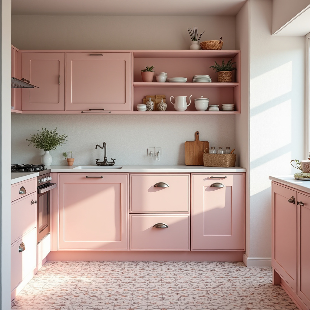 pink kitchen ideas 32