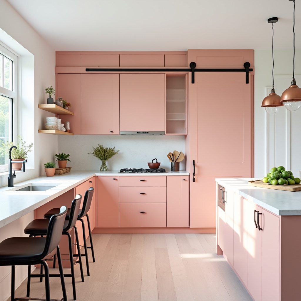 pink kitchen ideas 35