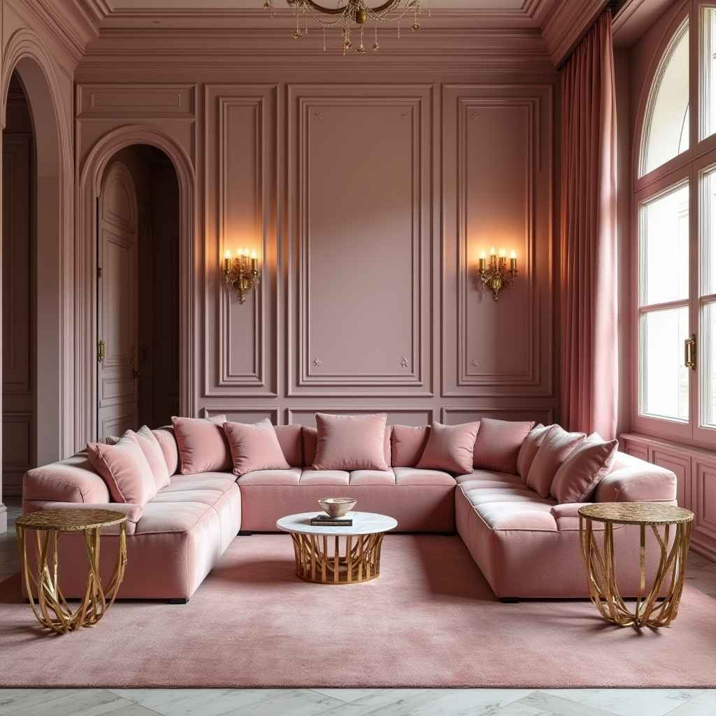 pink living room ideas 11