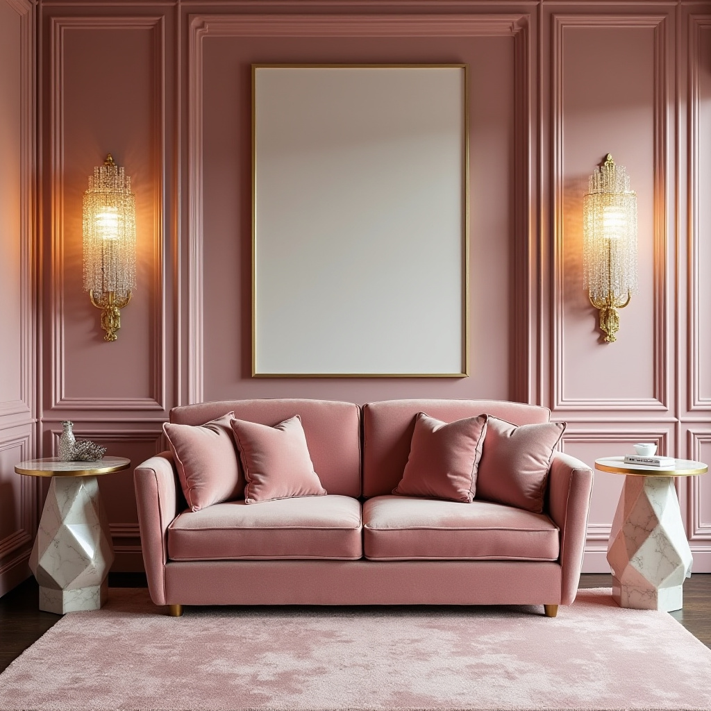 pink living room ideas 12