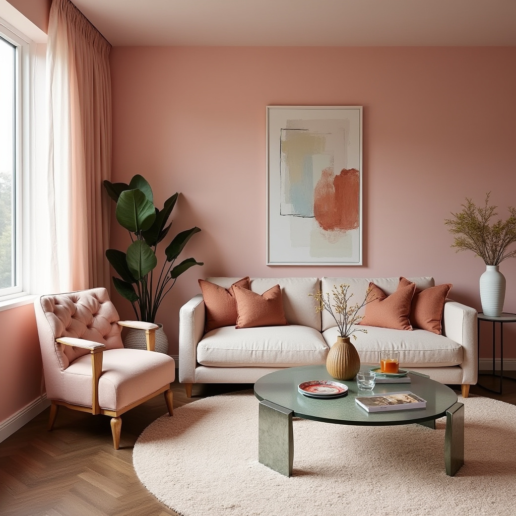 pink living room ideas 20