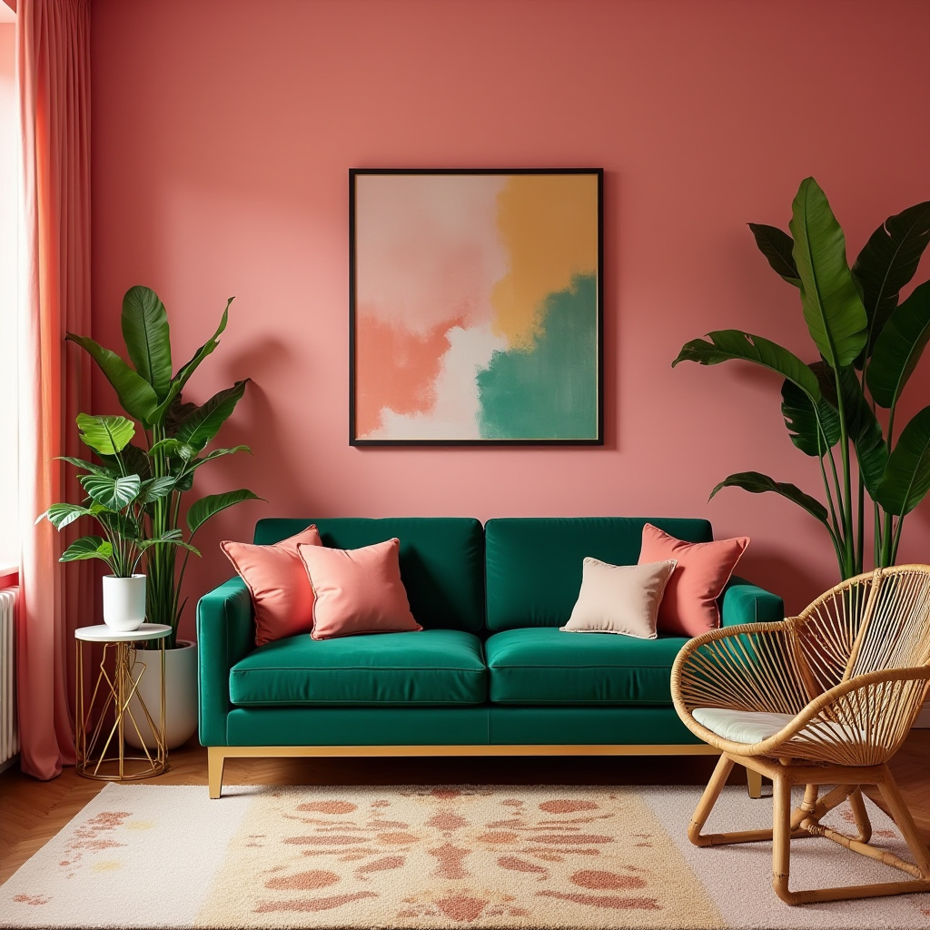 pink living room ideas 21