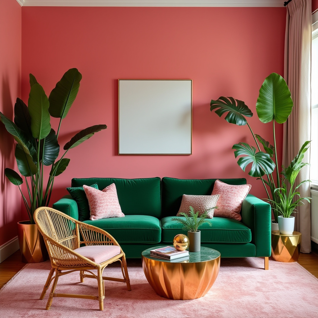pink living room ideas 22