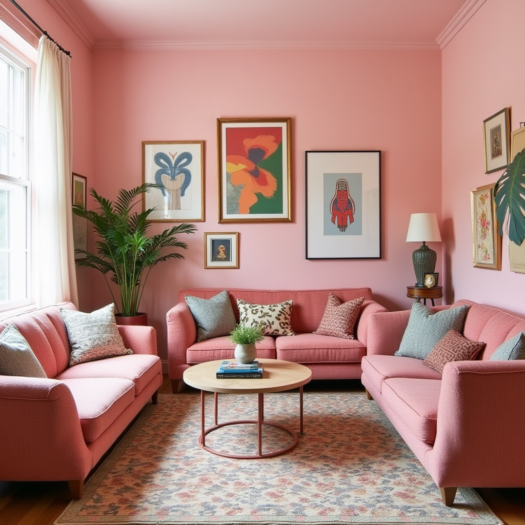 pink living room ideas 28