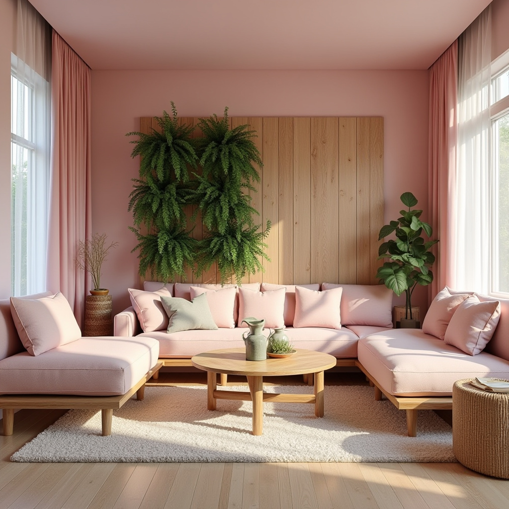 pink living room ideas 34
