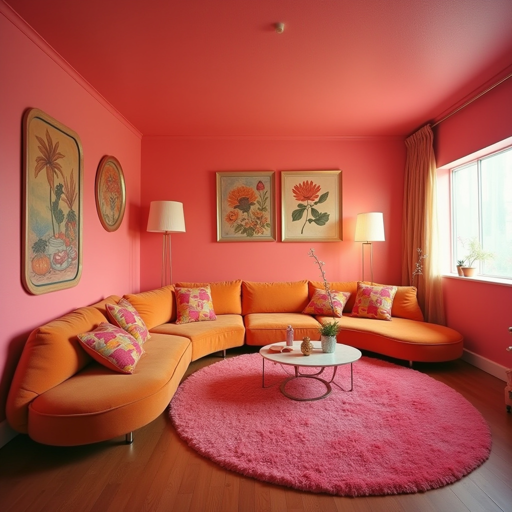 pink living room ideas 36