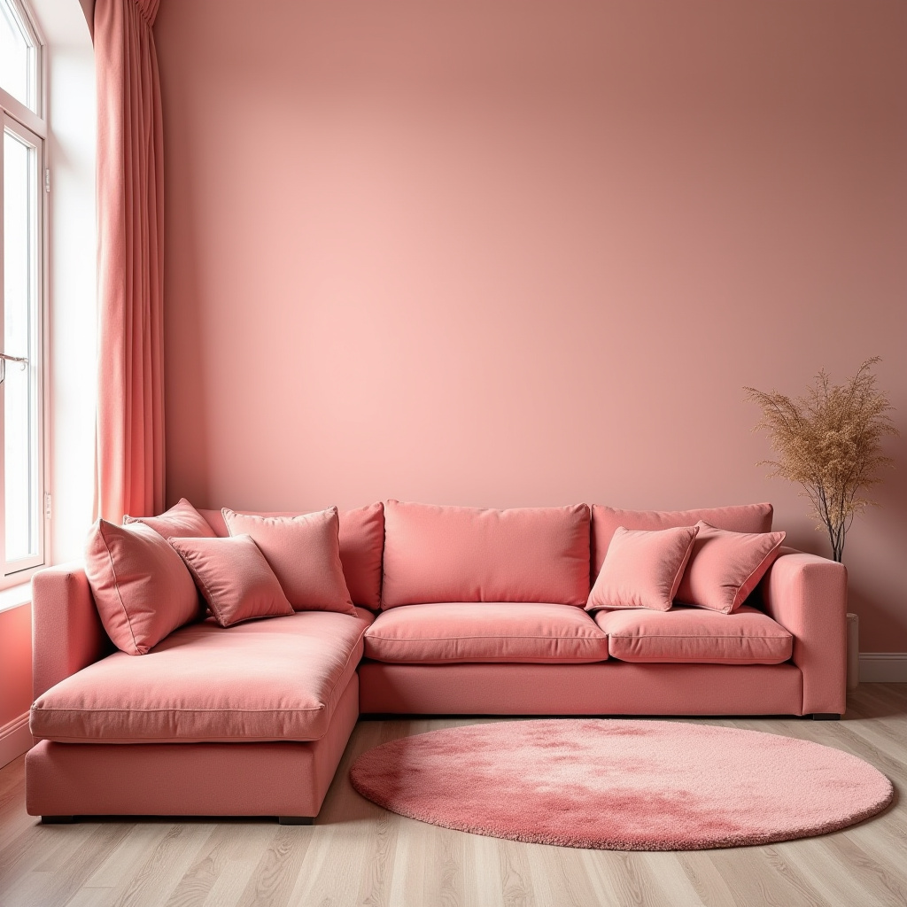 pink living room ideas 38