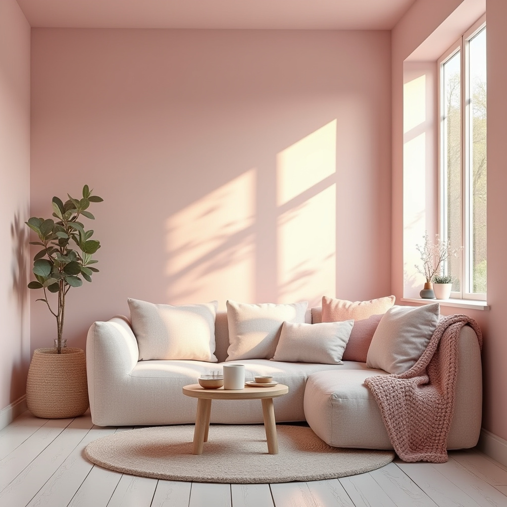 pink living room ideas 39