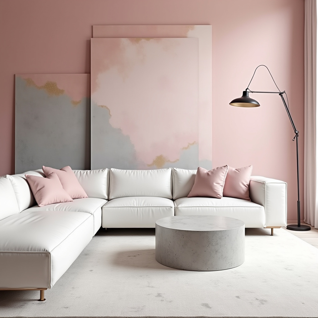 pink living room ideas 5