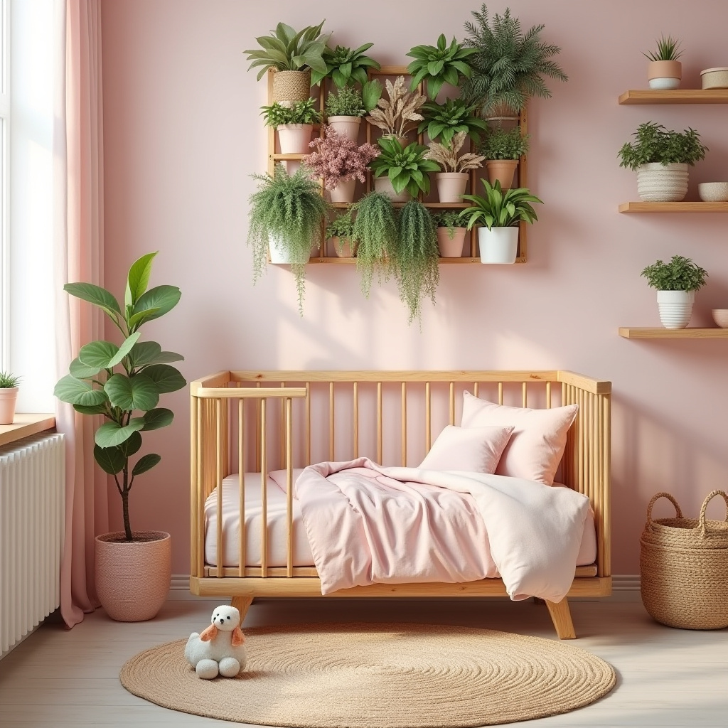 pink nursery decor 32