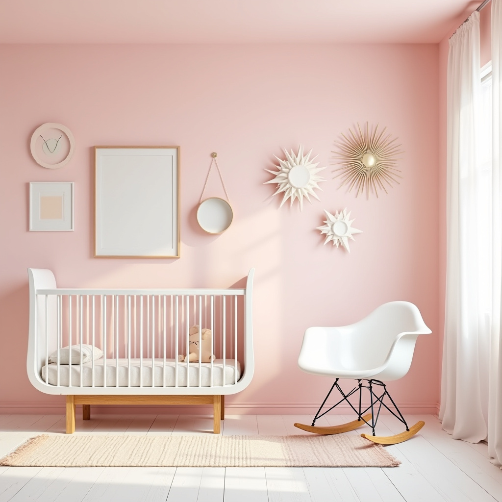 pink nursery decor 34