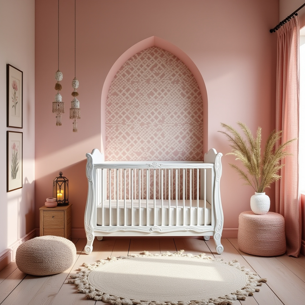 pink nursery decor 36