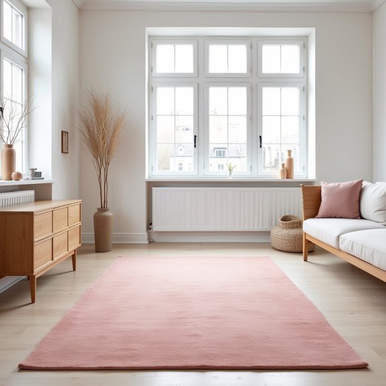 pink rug living room 1