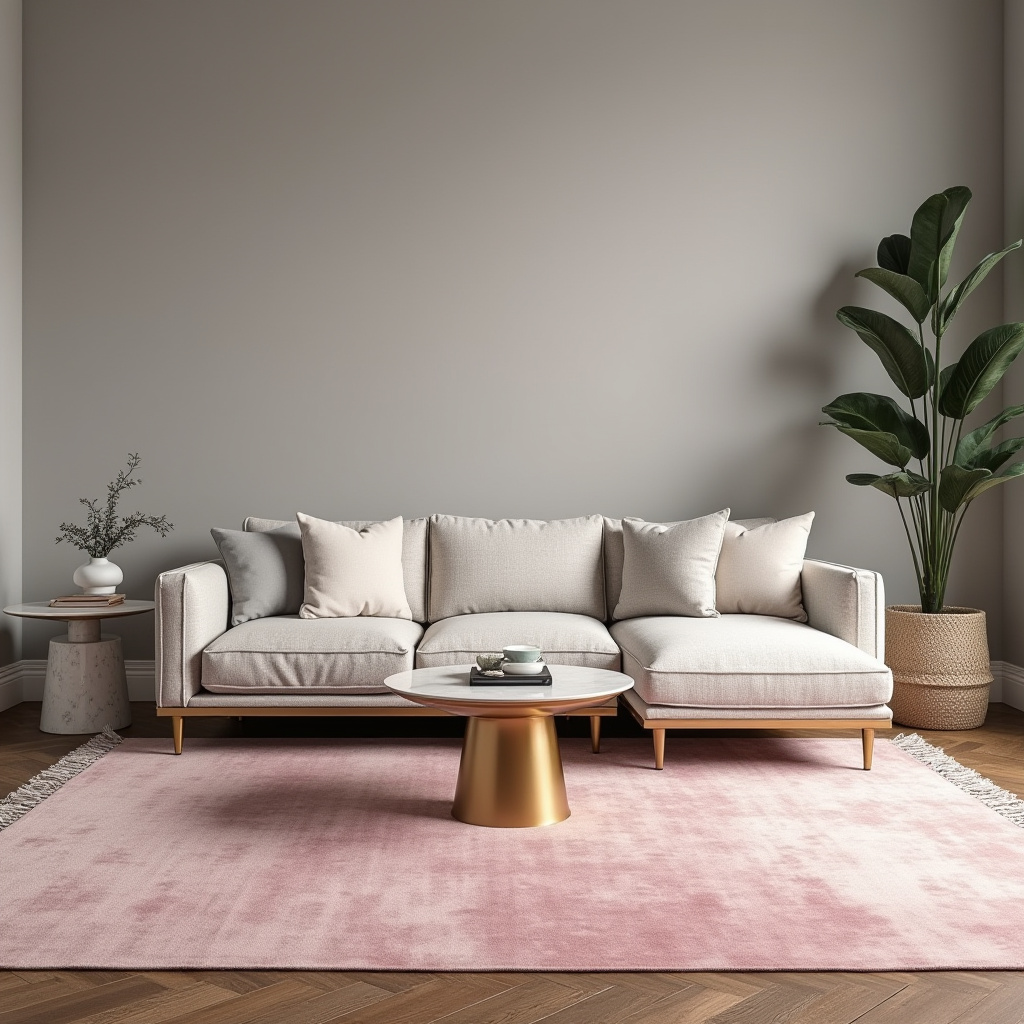 pink rug living room 13