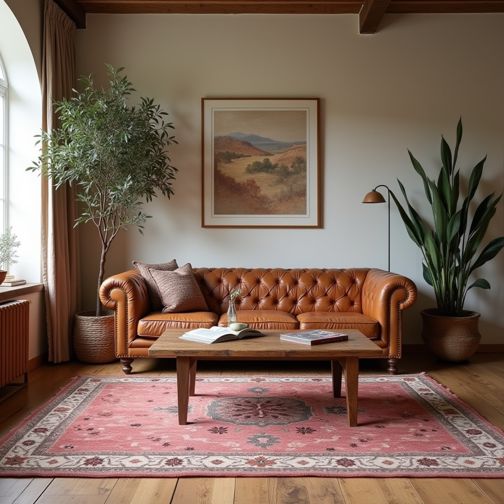 pink rug living room 16