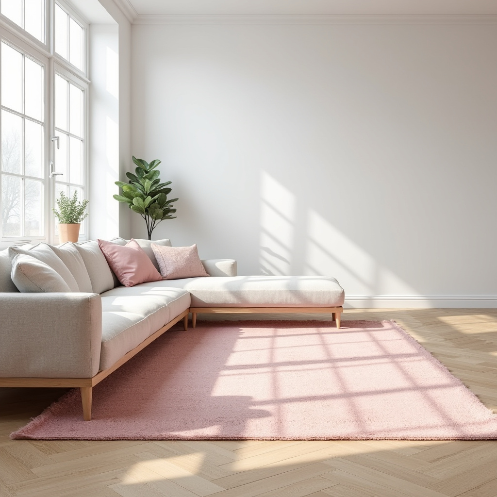 pink rug living room 2