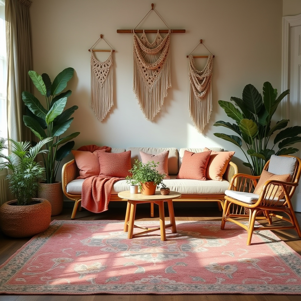 pink rug living room 4