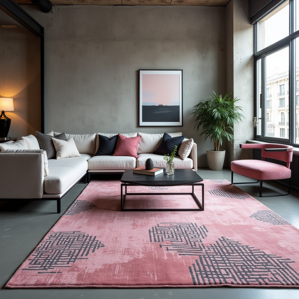 pink rug living room 7