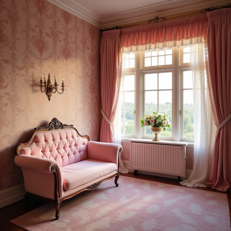 pink victorian bedroom 1
