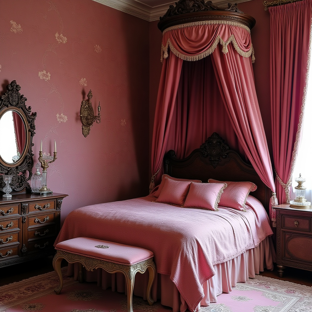 pink victorian bedroom 14