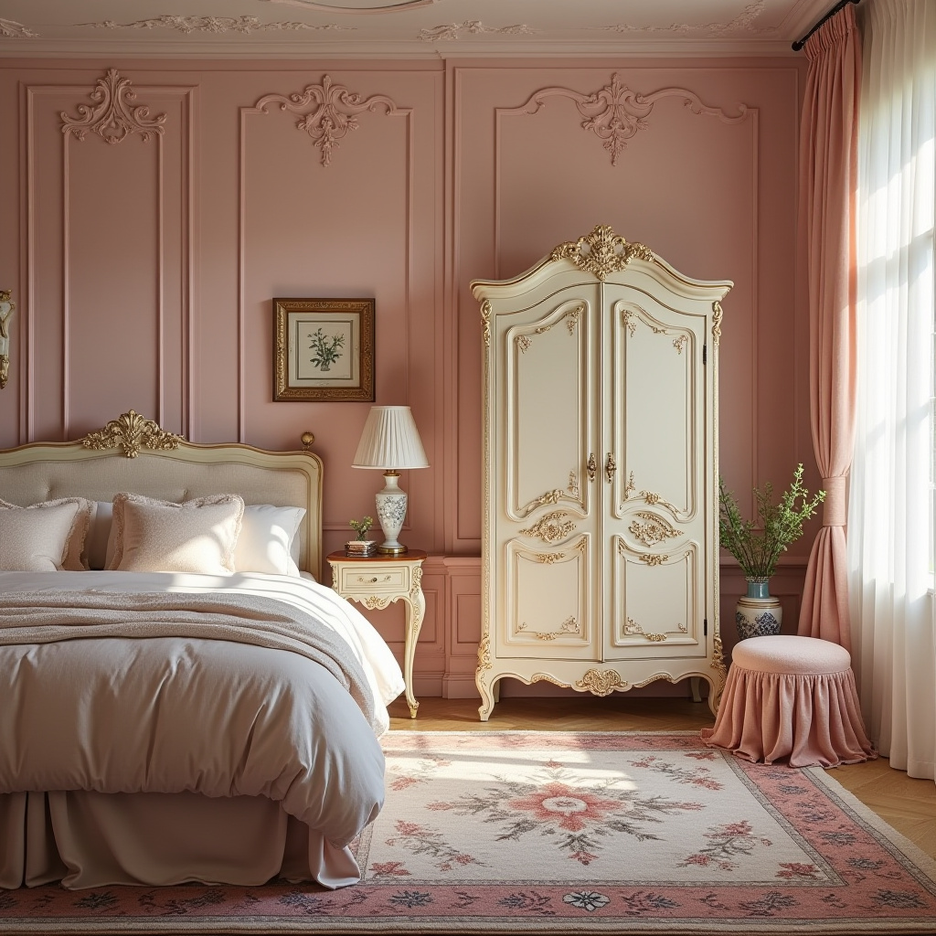 pink victorian bedroom 36
