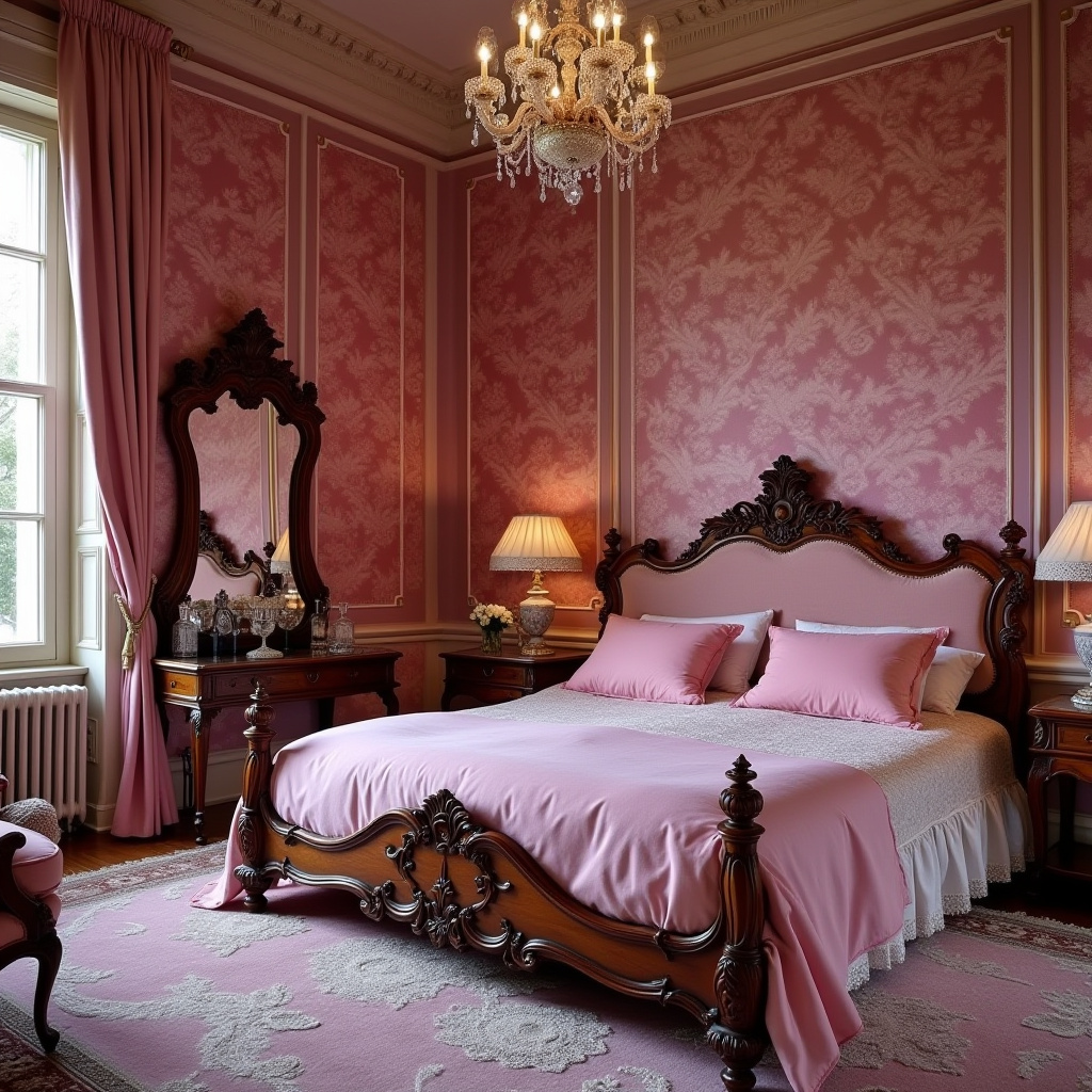 pink victorian bedroom 37