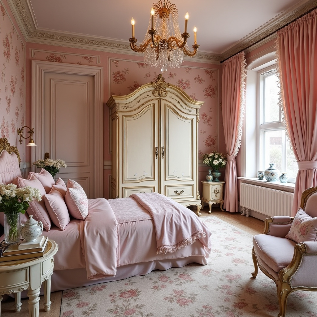 pink victorian bedroom 7