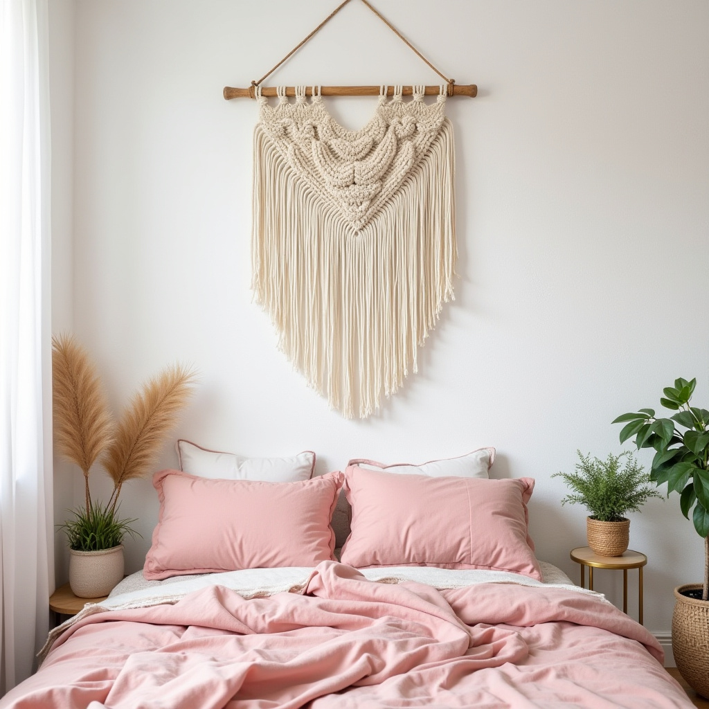 pink white and gold bedroom 14