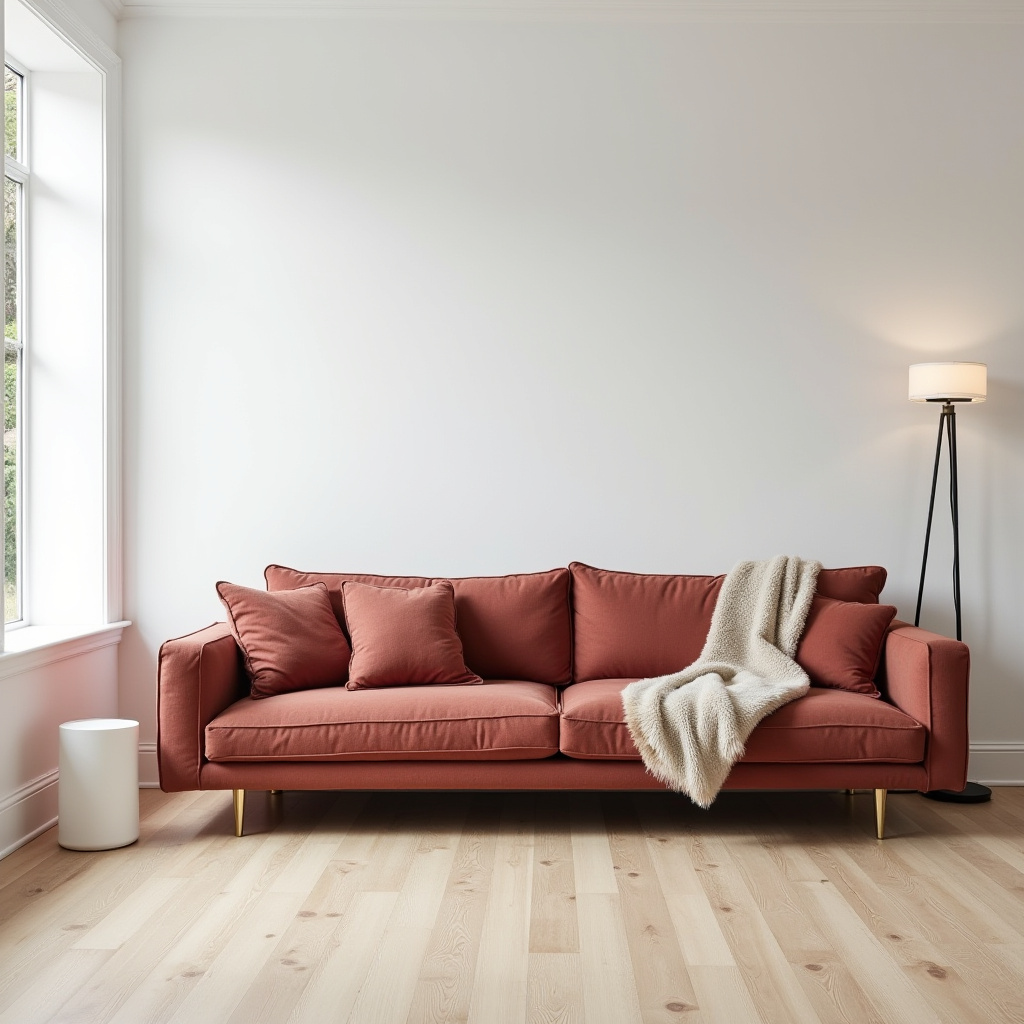 red couch living room 22