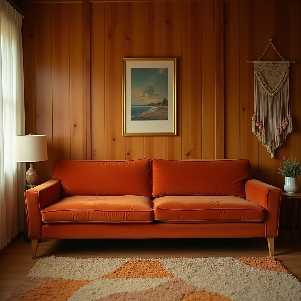 red couch living room 32
